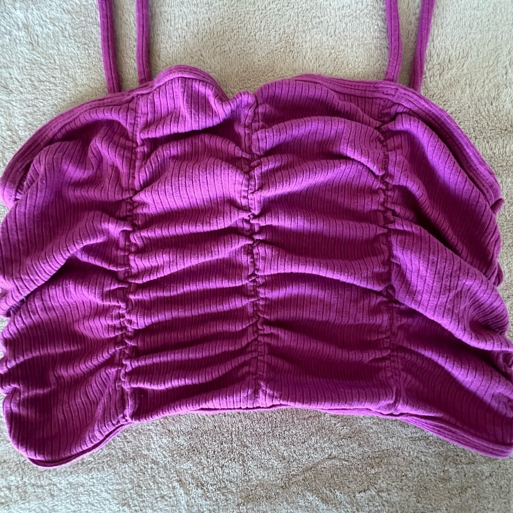 Urban Outfitters Fuchsia Ruched Camisole - Picture 3 of 6
